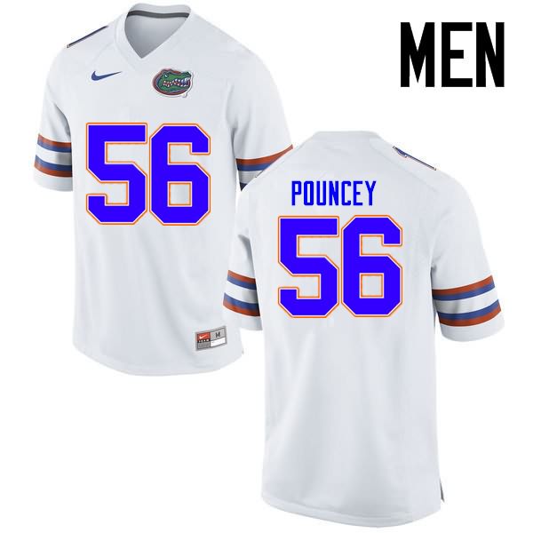 Men's NCAA Florida Gators Maurkice Pouncey #56 Stitched Authentic Nike White College Football Jersey BHU2165RJ